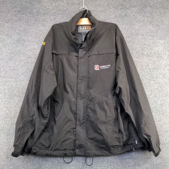 5.11 Tactical Series Men's Windbreaker Jacket Black XL Andretti Autosport Nylon - Picture 2 of 13